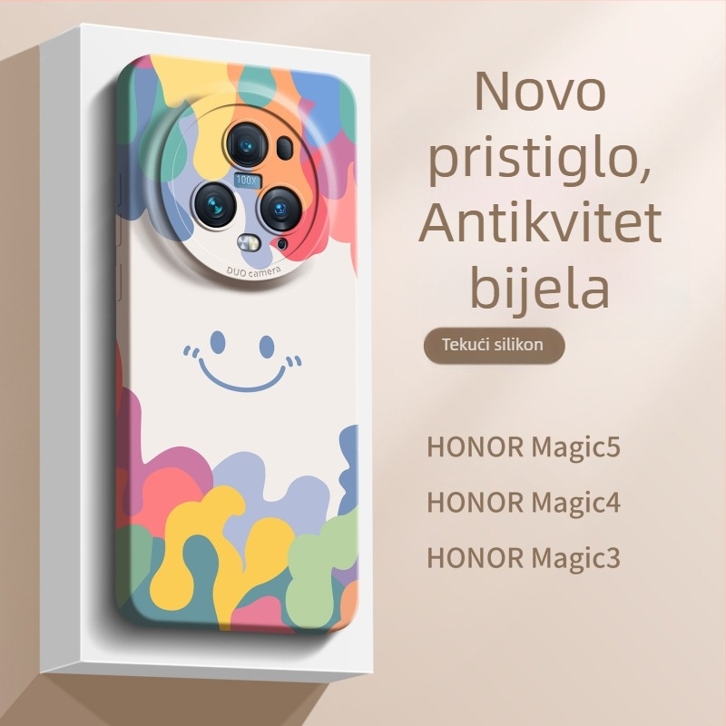 Nova maska s osmijehom za Honor Magic5 4Pro — minimalistička, visoka zaštita, otporna na padove, kreativna