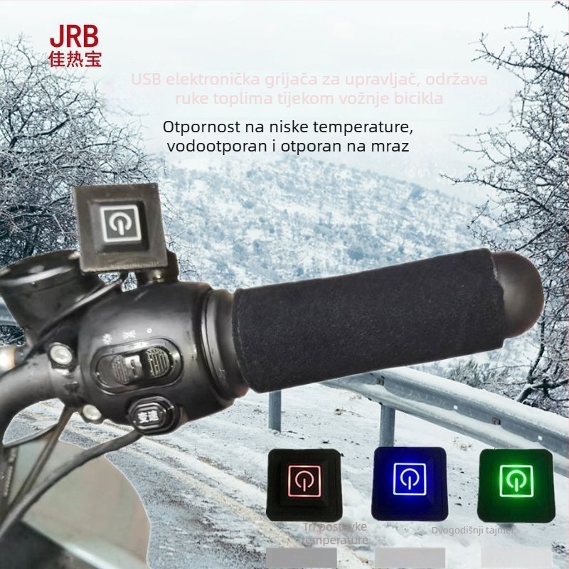 USB grijaći poklopci upravljača za električne bicikle i skutere, aluminijska legura, Marka: Powerful factory