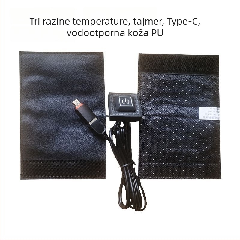 USB grijaći poklopci upravljača za električne bicikle i skutere, aluminijska legura, Marka: Powerful factory