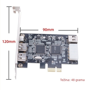 PCIe 1394A kartica za hvatanje videa za DV/HDV kamere
