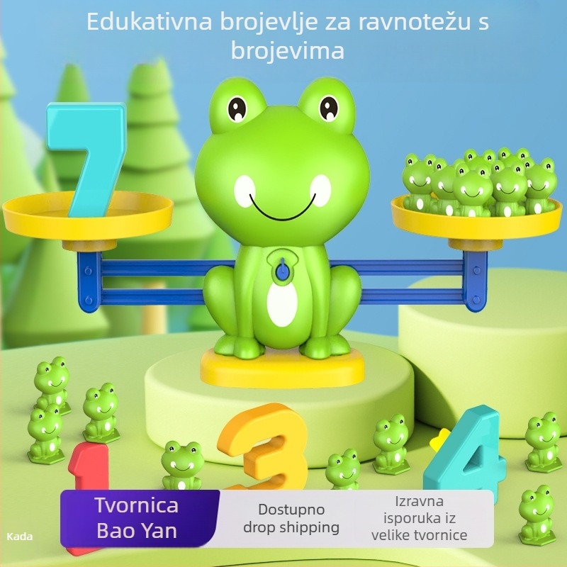 Edukativna igra ravnoteže s digitalnom žabom za djecu 4-6 godina: poticanje logičkog razmišljanja i intelektualnog razvoja, DIY kompatibilno, plastika