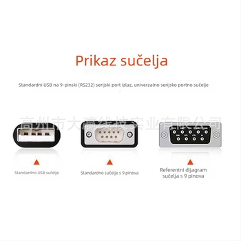 USB na DB9 RS-232 serijski kabel s konverterom i čipom 340