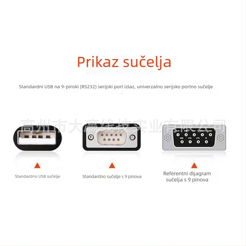 USB na DB9 RS-232 serijski kabel s konverterom i čipom 340