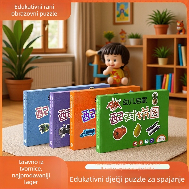 Edukativne kartice za rano učenje — kartice za pismovnost za djecu 4-6 godina, unisex, od papira