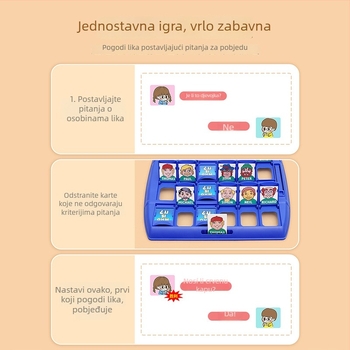 Guess Who I Am – Stolna igra s kartama za roditeljsko-djeci interakciju, ABS materijal, Star Boat, pogodna za unutarnje, vanjske i školske uvjete, za djecu 4–14 godina.