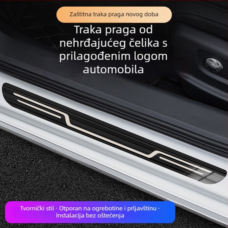 Univerzalna zaštita praga automobila od nehrđajućeg čelika – zaštita od sudara, protuklizna zaštita, pedala dobrodošlice