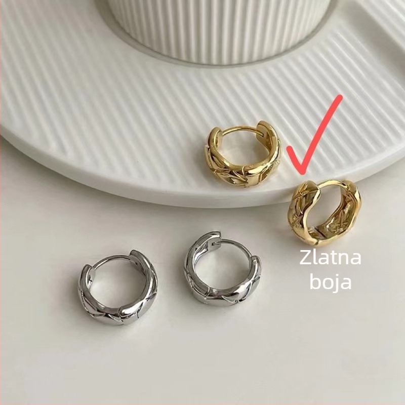 Naušnice od legure, elegantan stil, bakreni postovi za uho, Seiko završna obrada
