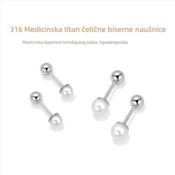 Naušnice od titan čelika s elektroplatiranjem, za žene – minimalistički stil