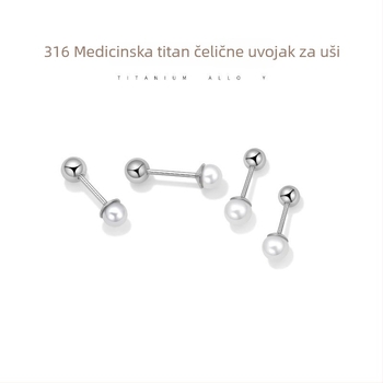 Naušnice od titan čelika s elektroplatiranjem, za žene – minimalistički stil