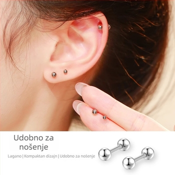 Naušnice od titan čelika 316L, geometrijski oblik, elektroplatiranje, jednostavan stil, unisex
