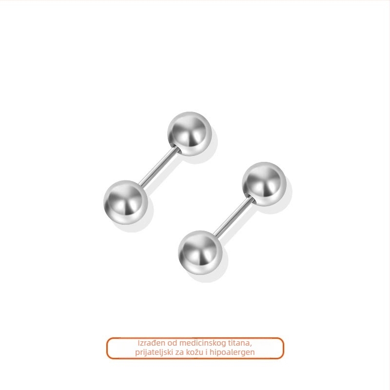 Naušnice od titan čelika 316L, geometrijski oblik, elektroplatiranje, jednostavan stil, unisex