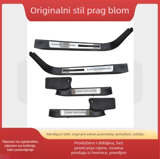 Jmt Nehrđajući čelični prag pločica s osvjetljenjem za Fj150/Fj200/Fj250 Prado AT