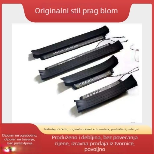 Jmt Nehrđajući čelični prag pločica s osvjetljenjem za Fj150/Fj200/Fj250 Prado AT