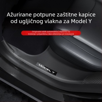 Tesla Model Y prednji i stražnji prag vrata, plastični, protuklizna zaštita