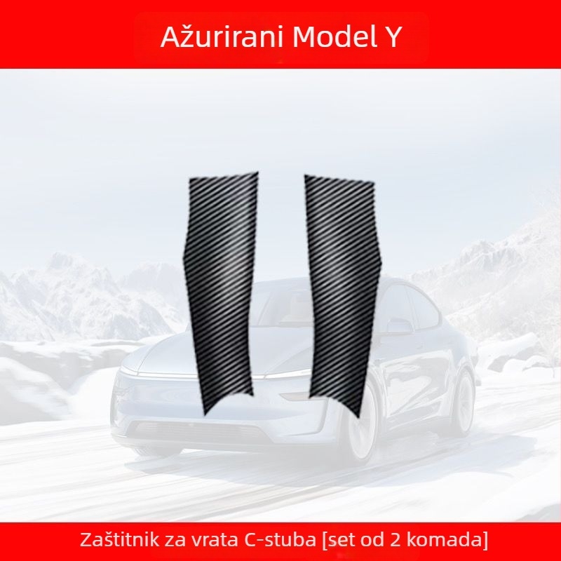 Tesla Model Y prednji i stražnji prag vrata, plastični, protuklizna zaštita