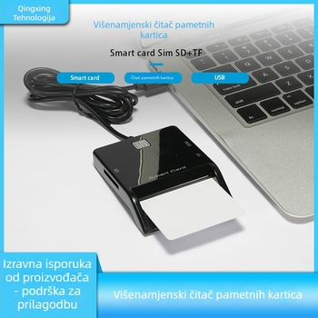 USB čitač pametnih kartica sa podrškom SIM/SD čipa; vanjska instalacija; kompatibilan s više OS-a; OEM i ispis logotipa dostupni