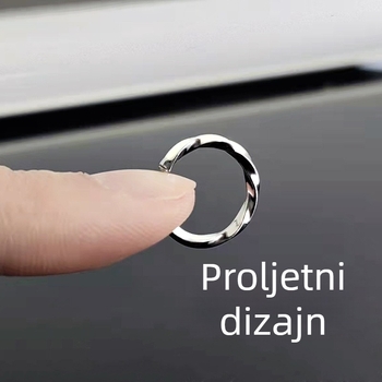 Möbius ušni klips – Unisex, titan čelik, bez rupa, polirani završetak, hip-hop stil