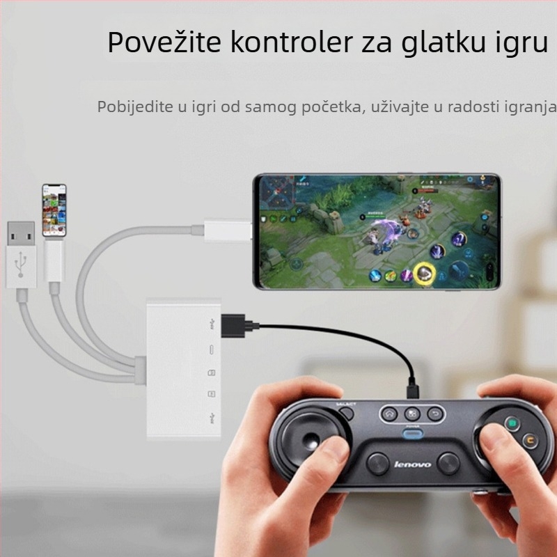 Tri u jednom USB 2.0 čitač kartica i docking stanica za Apple uređaje