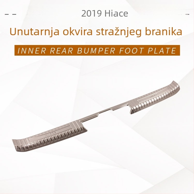 LED prag vrata od nehrđajućeg čelika za HIACE 2019 – unutarnja i vanjska LED pedala za dobrodošlicu te stražnji zaštitni panel