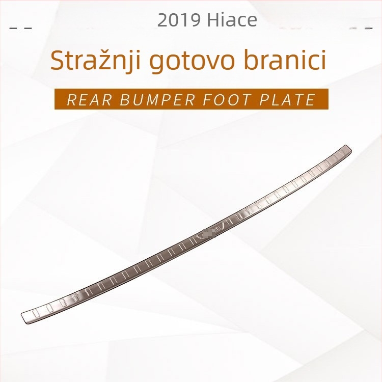 LED prag vrata od nehrđajućeg čelika za HIACE 2019 – unutarnja i vanjska LED pedala za dobrodošlicu te stražnji zaštitni panel