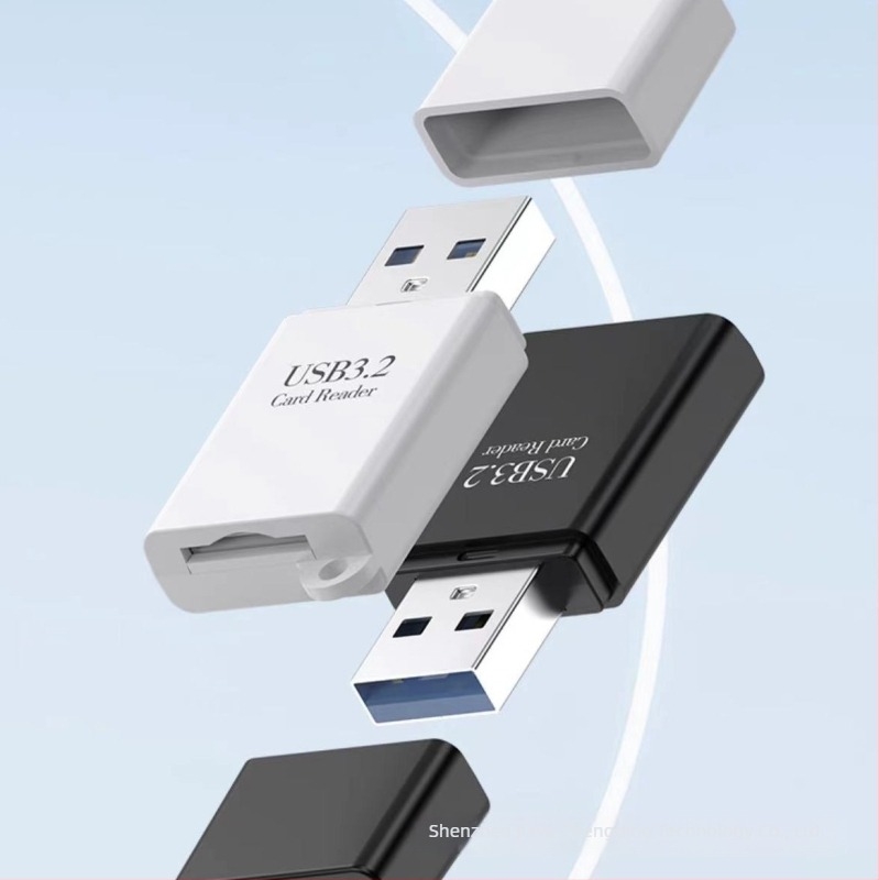 USB3.2 TF čitač kartica – vanjski USB 3.2 interfejs, podržava TF kartice, kompatibilan sa Windows 7, kompaktan dizajn