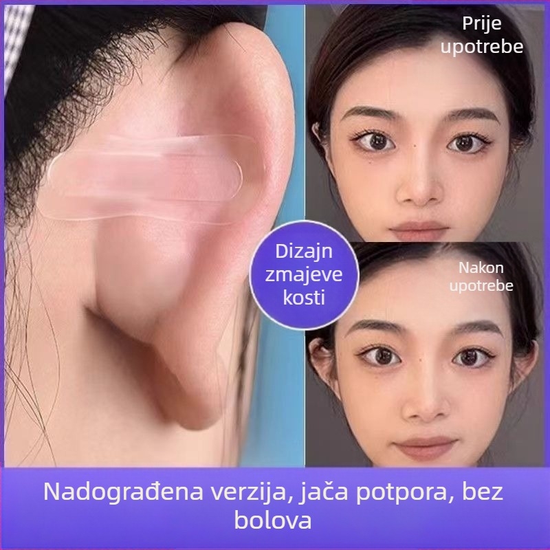 Leptir ušna pločica s čvrstom potporom — nevidljiva kontura lica, korekcija ušiju za žene
