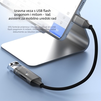 Type-C TF čitač kartica OTG adapter USB 3.0, vanjski, kućište od aluminijske legure