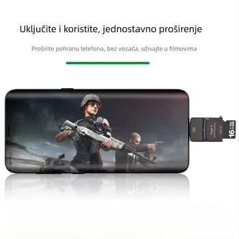 Jaya JY-270 USB-C OTG čitač kartica za mobitele, dvostruka funkcija: podrška TF kartici i USB disku, kompatibilan s Apple i Huawei