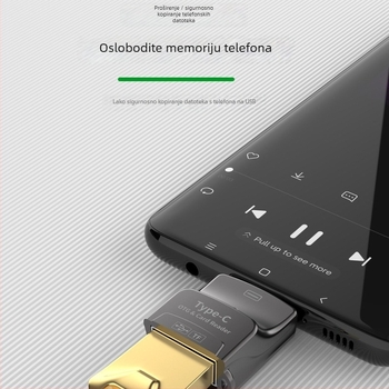 Jaya JY-270 USB-C OTG čitač kartica za mobitele, dvostruka funkcija: podrška TF kartici i USB disku, kompatibilan s Apple i Huawei
