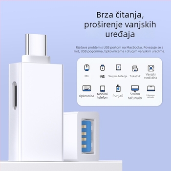 OTG USB 3.0 Type-C adapter s čitačem USB i karticama – Model YK16-08 za Android