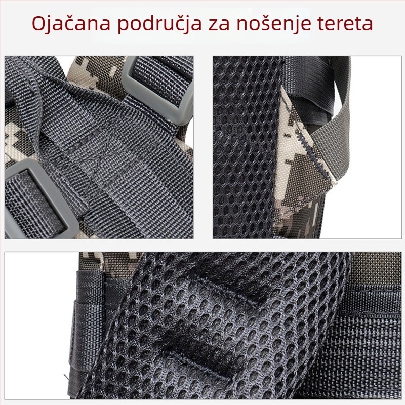 Novi sportski vanjski planinski ruksak, unisex, velika zapremina, kamuflažni uzorak, za putovanja i kampiranje, taktički stil