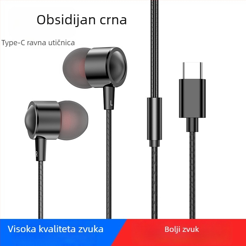In-ear žične slušalice – 3,5 mm priključak, kabel 3 m, frekvencijski raspon 20–20000 Hz, impedancija 32 Ω, 10 mm zvučnik