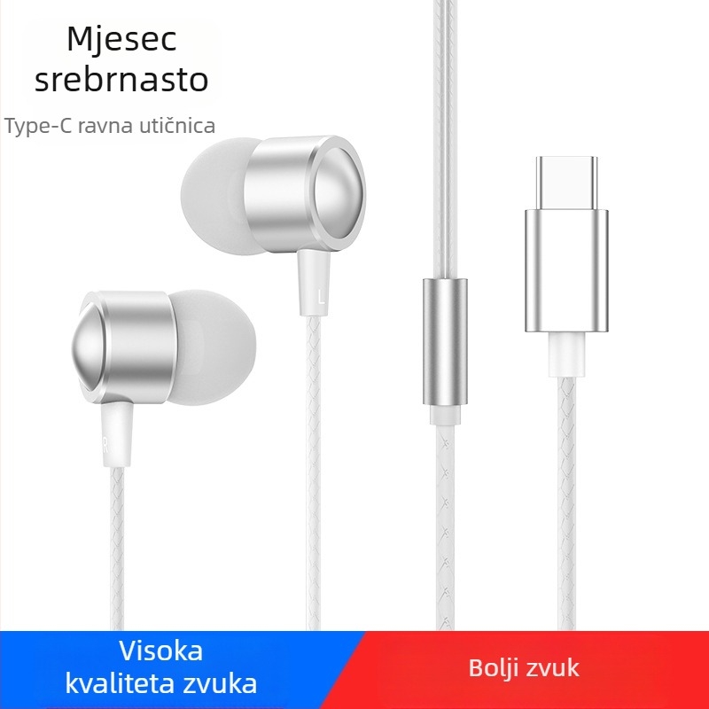 In-ear žične slušalice – 3,5 mm priključak, kabel 3 m, frekvencijski raspon 20–20000 Hz, impedancija 32 Ω, 10 mm zvučnik