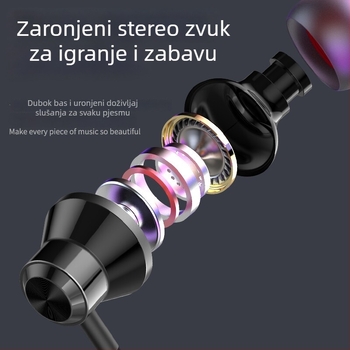 Speed Bird S5 žičane gaming slušalice s mikrofonom, in-ear dizajn, 3,5 mm pravi priključak, kabel 2–3 m, 20–20 000 Hz, 16 Ω
