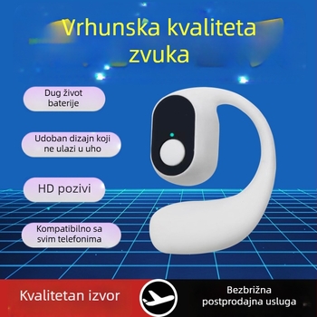 Bluetooth slušalice s kukom za uho, dugotrajna baterija, redukcija šuma, nije u uho, digitalni prikaz napajanja, sportski stil
