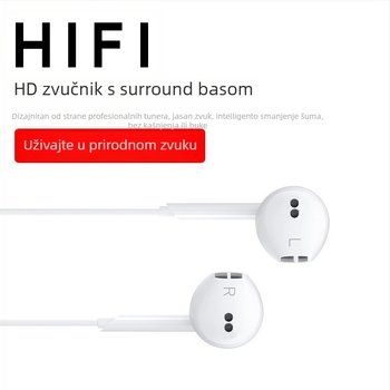 In-ear žične slušalice s dinamičkim drajverom, osjetljivost 102 dB, duljina kabela 120 cm, model 15