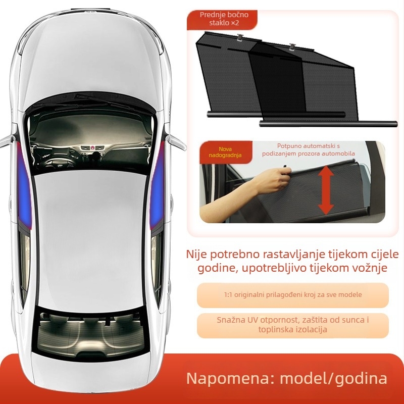 Zadnja teleskopna podesiva sjenila za bočni prozor Grand Koleos Xingyue L