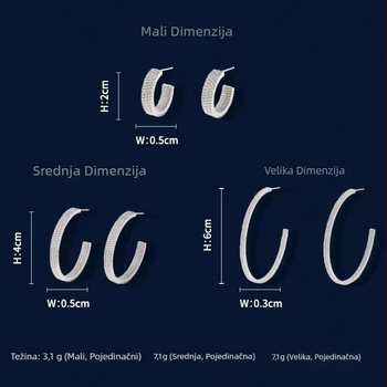 Naušnice s C-oblikom i lancem, geometrijski dizajn, bakar, elektroplatiranje, jednostavan stil