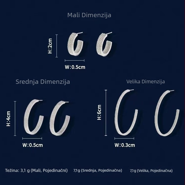 Naušnice s C-oblikom i lancem, geometrijski dizajn, bakar, elektroplatiranje, jednostavan stil