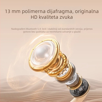 SR10 true wireless bežične slušalice, izuzetno dugo trajanje baterije, Bluetooth 5.3, IPX4, stereo za trčanje, glazbu i igrice