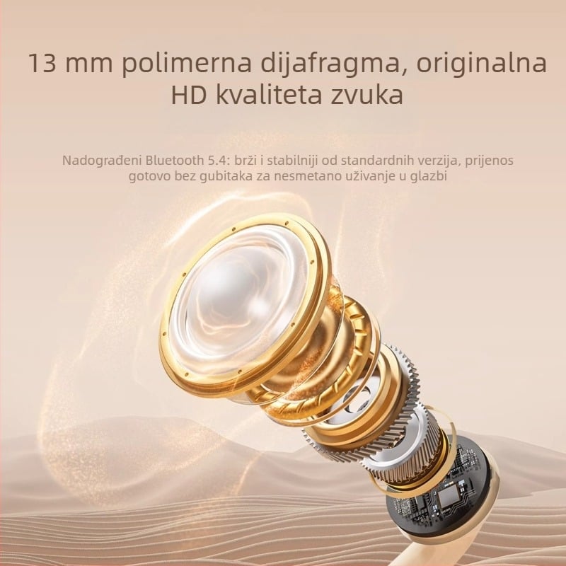 SR10 true wireless bežične slušalice, izuzetno dugo trajanje baterije, Bluetooth 5.3, IPX4, stereo za trčanje, glazbu i igrice