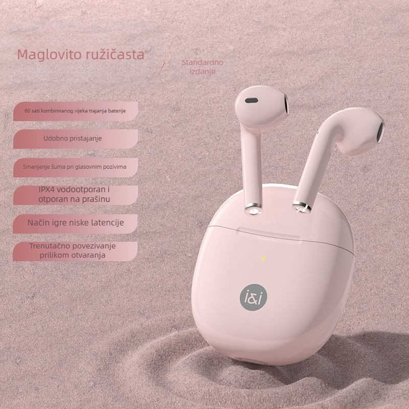 SR10 true wireless bežične slušalice, izuzetno dugo trajanje baterije, Bluetooth 5.3, IPX4, stereo za trčanje, glazbu i igrice