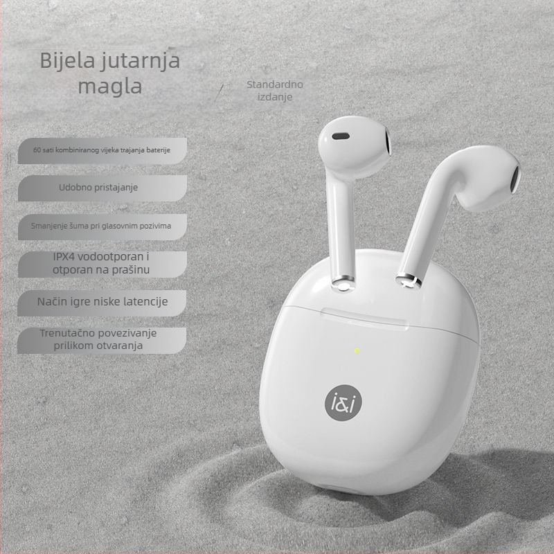 SR10 true wireless bežične slušalice, izuzetno dugo trajanje baterije, Bluetooth 5.3, IPX4, stereo za trčanje, glazbu i igrice