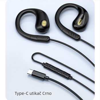 LX-09 žične slušalice s držačem za uho za mobitele, 3,5 mm priključak, frekvencijski raspon 20–20000 Hz, ugrađeni mikrofon