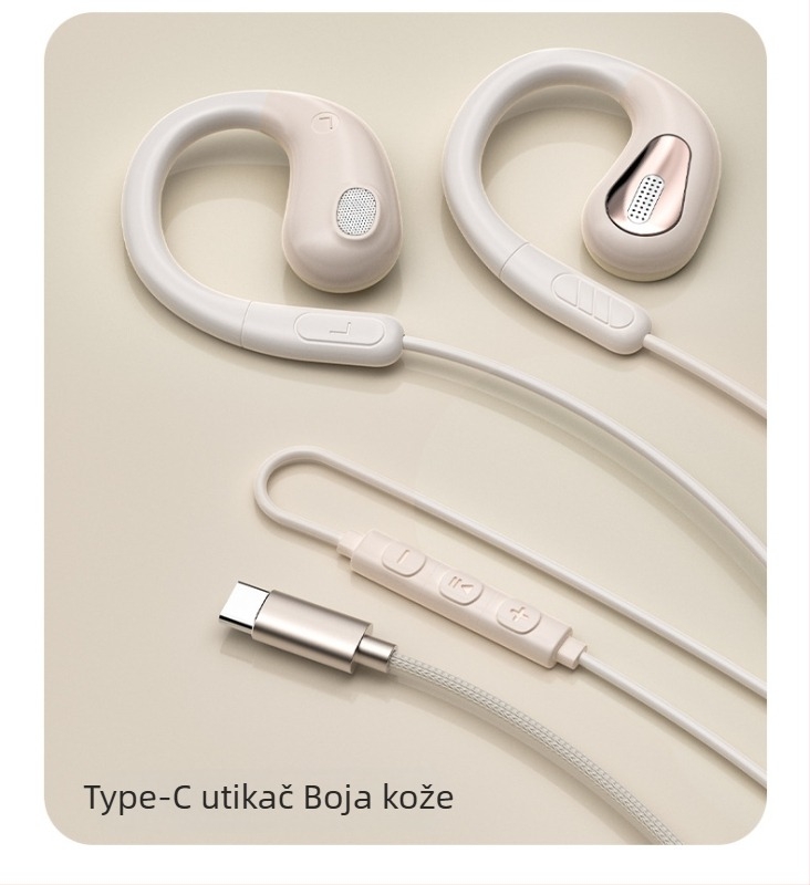 LX-09 žične slušalice s držačem za uho za mobitele, 3,5 mm priključak, frekvencijski raspon 20–20000 Hz, ugrađeni mikrofon