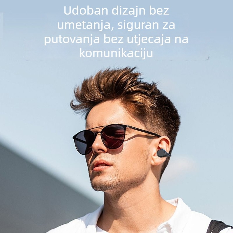 Bežične Bluetooth slušalice s klipom za uho, domet 10 m, Bluetooth 5.3, stereo, IPX4