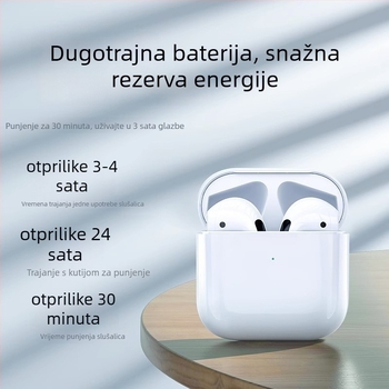 In-ear Bluetooth slušalice s redukcijom buke, stereo zvuk, Bluetooth 5.0, domet 10 m, trajanje baterije do 4 sata