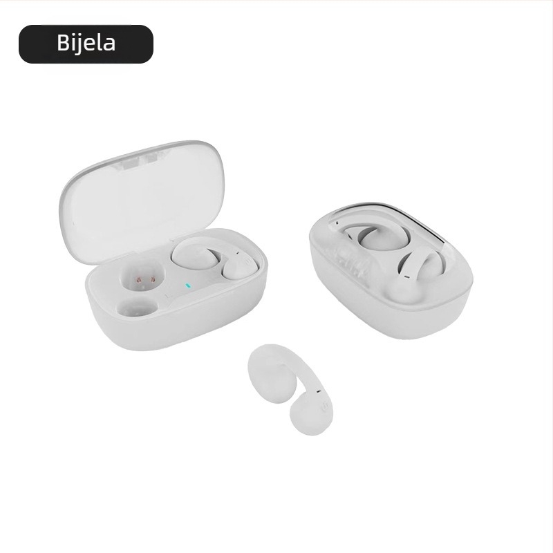 Sportske slušalice s klipom za uho, redukcija šuma, Bluetooth 5.3, trajanje baterije 4–8 sati, domet 10–15 m, dizajn za uho