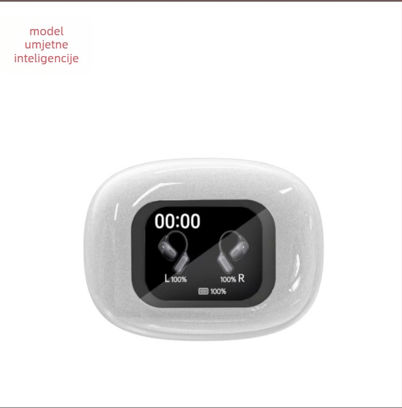 Bežične Bluetooth slušalice za uho s digitalnim zaslonom, Bluetooth 5.4, domet 15 m, vodootporne, trajanje baterije 4–8 h
