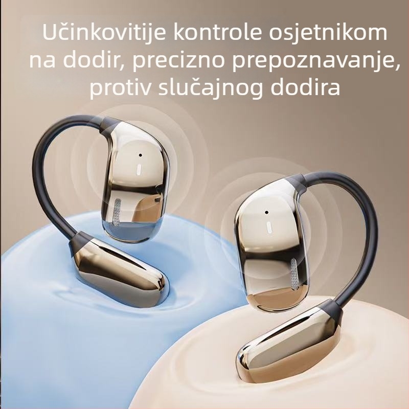 Bežične Bluetooth slušalice za uho s digitalnim zaslonom, Bluetooth 5.4, domet 15 m, vodootporne, trajanje baterije 4–8 h